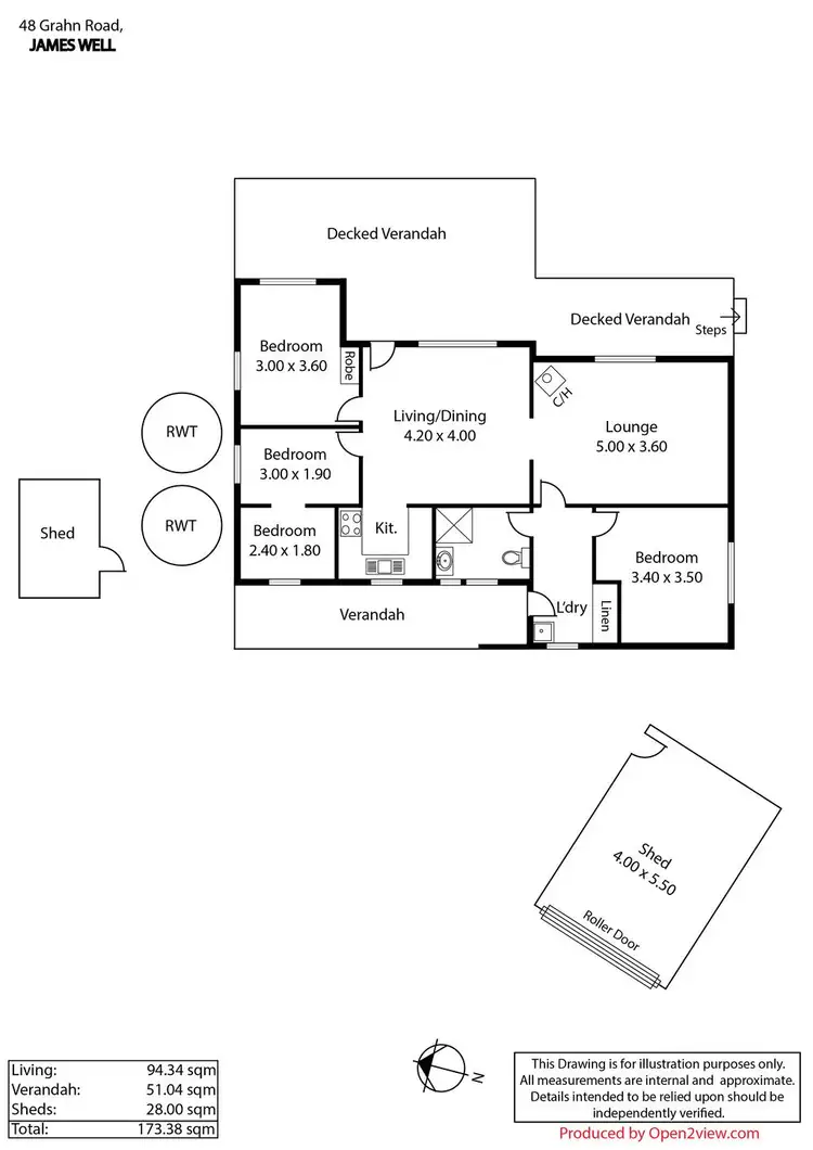 Floorplan of Homely house listing, 48 Grahn Road, James Well SA 5571