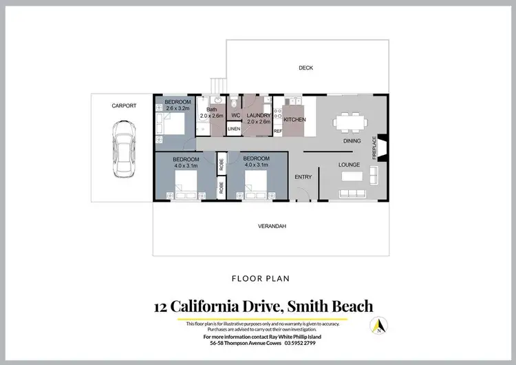 Floorplan of Homely house listing, 12 California Drive, Smiths Beach VIC 3922