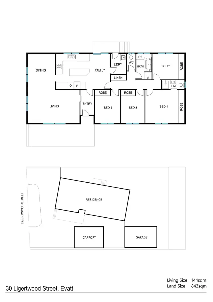 Floorplan of Homely house listing, 30 Ligertwood Street, Evatt ACT 2617