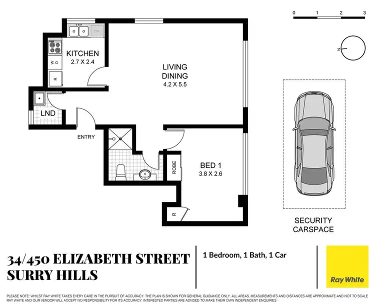 Floorplan of Homely apartment listing, 34/450 Elizabeth Street, Surry Hills NSW 2010