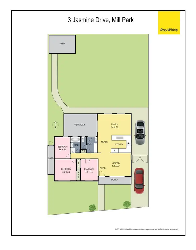 Floorplan of Homely house listing, 3 Jasmine Drive, Mill Park VIC 3082