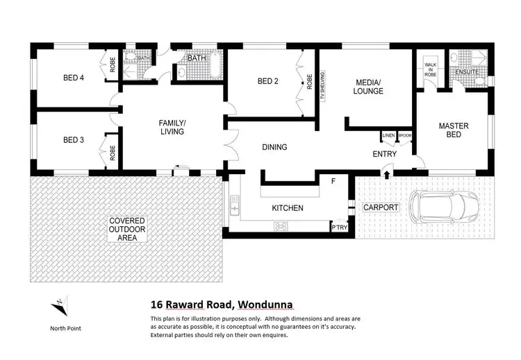Floorplan of Homely house listing, 16 Raward Road, Wondunna QLD 4655