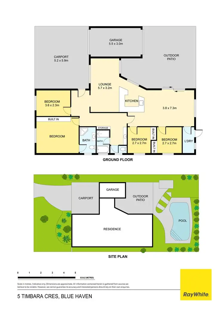 Floorplan of Homely house listing, 5 Timbara Crescent, Blue Haven NSW 2262