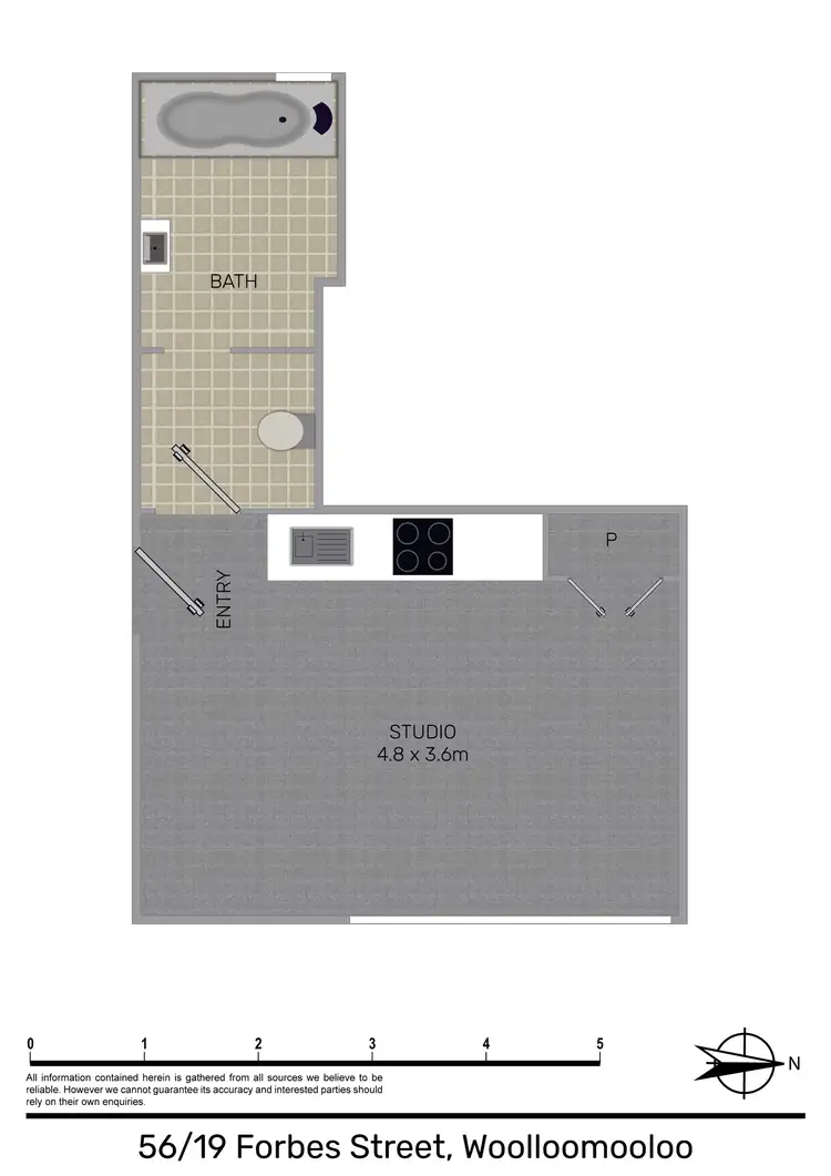 Floorplan of Homely studio listing, 56/19-23 Forbes Street, Woolloomooloo NSW 2011