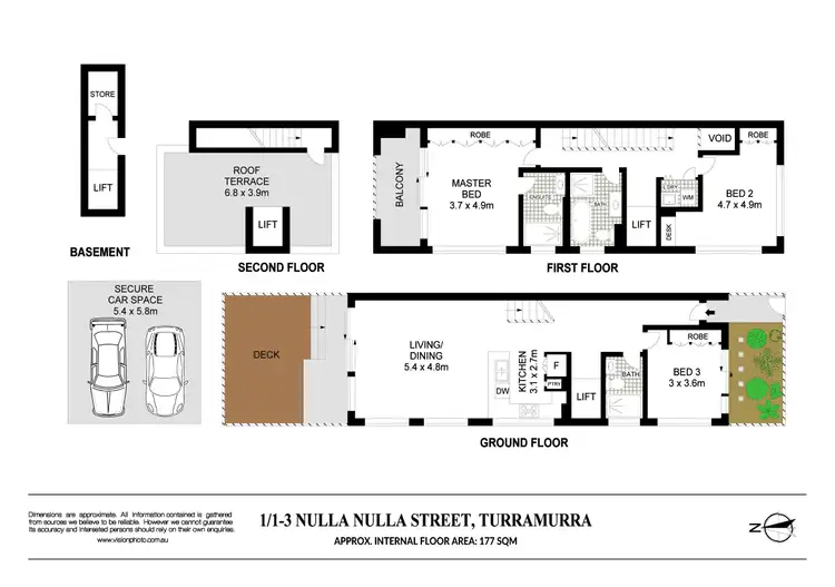Floorplan of Homely townhouse listing, 1/1-3 Nulla Nulla Street, Turramurra NSW 2074