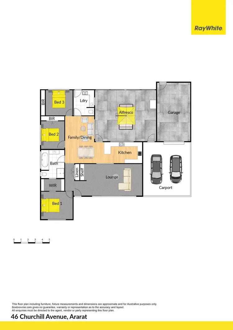 Floorplan of Homely house listing, 46 Churchill Avenue, Ararat VIC 3377