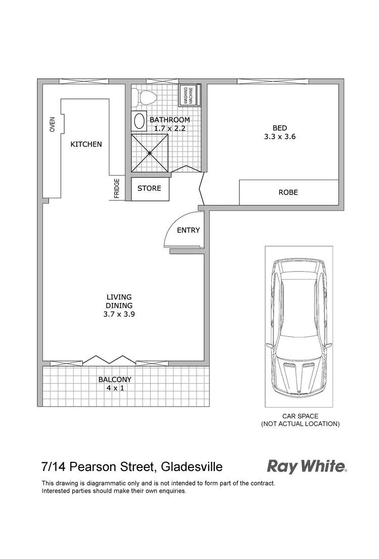 Floorplan of Homely apartment listing, 7/14 Pearson Street, Gladesville NSW 2111