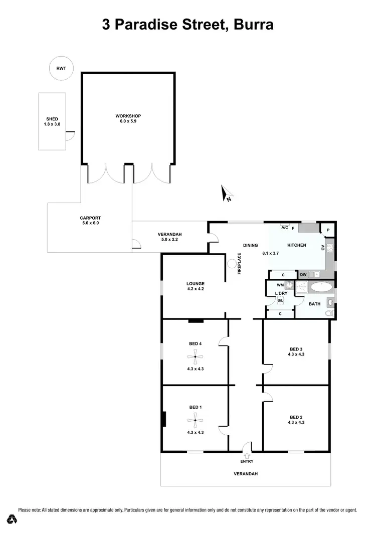 Floorplan of Homely house listing, 3 Paradise Street, Burra SA 5417