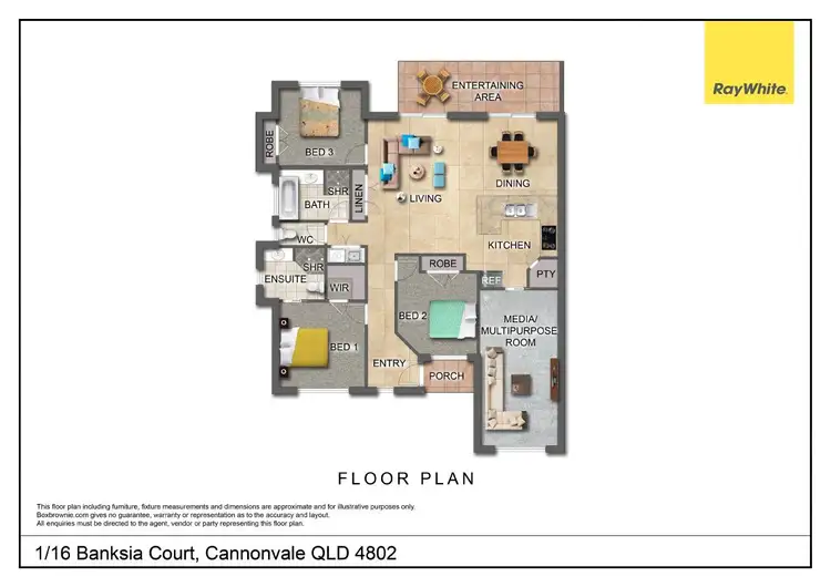 Floorplan of Homely unit listing, 1/16 Banksia Court, Cannonvale QLD 4802