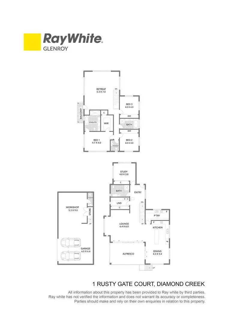 Floorplan of Homely house listing, 1 Rusty Gate Court, Diamond Creek VIC 3089