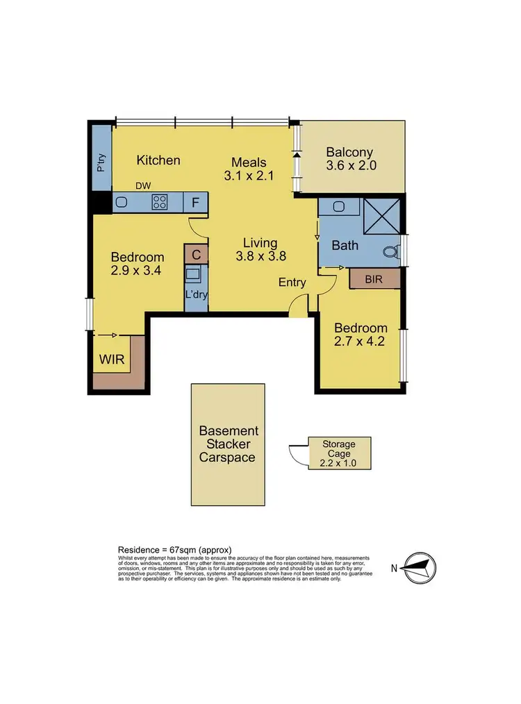 Floorplan of Homely apartment listing, 201/6 Queen Street, Blackburn VIC 3130