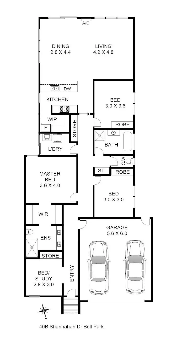 Floorplan of Homely house listing, 40B Shannahan Drive, Bell Park VIC 3215
