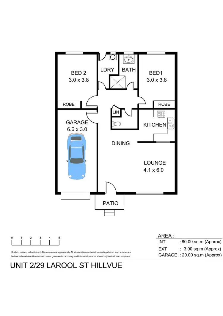 Floorplan of Homely unit listing, 2/29 Larool Street, Tamworth NSW 2340