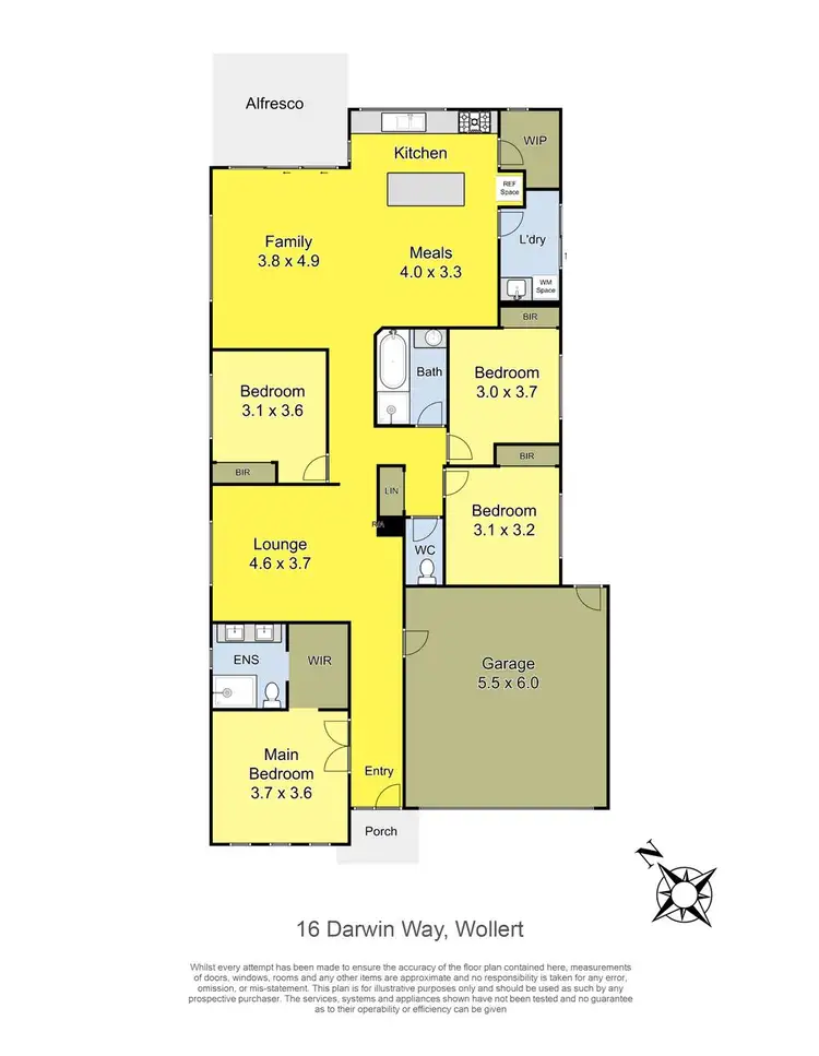 Floorplan of Homely house listing, 16 Darwin Way, Wollert VIC 3750