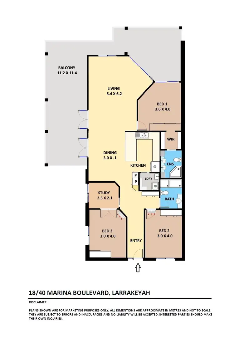 Floorplan of Homely unit listing, 18/40 Marina Boulevard, Cullen Bay NT 820