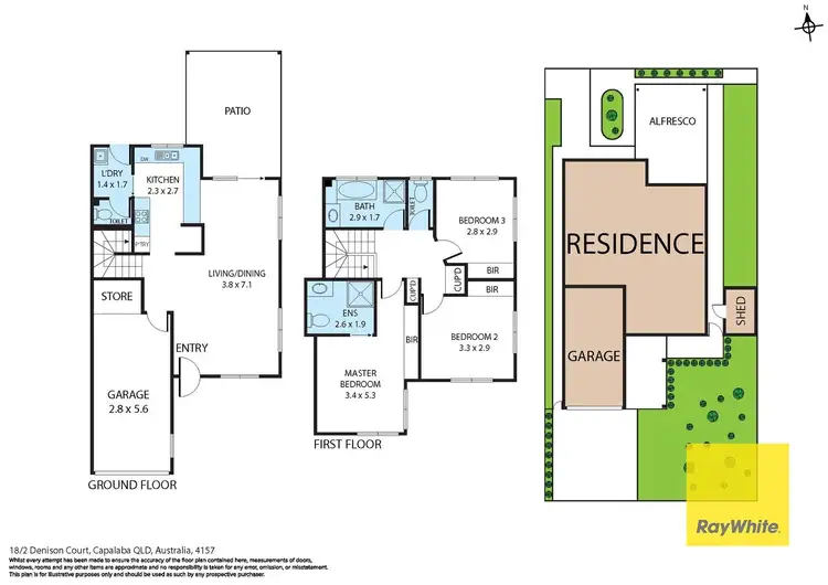 Floorplan of Homely townhouse listing, 18/2 Denison Court, Capalaba QLD 4157