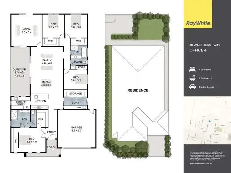 Floorplan of Homely house listing, 30 Wakehurst Way, Officer VIC 3809
