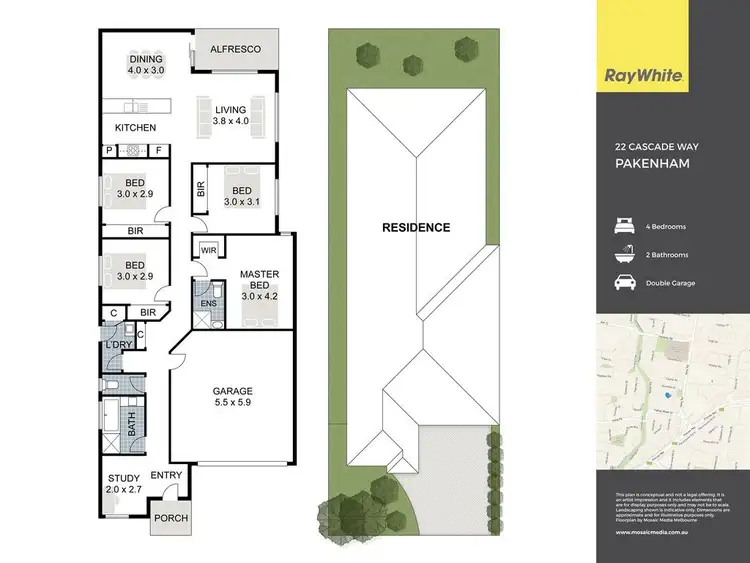 Floorplan of Homely house listing, 22 Cascade Way, Pakenham VIC 3810