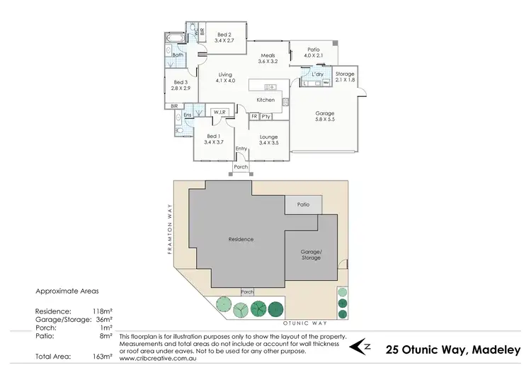 Floorplan of Homely house listing, 25 Otunic Way, Madeley WA 6065