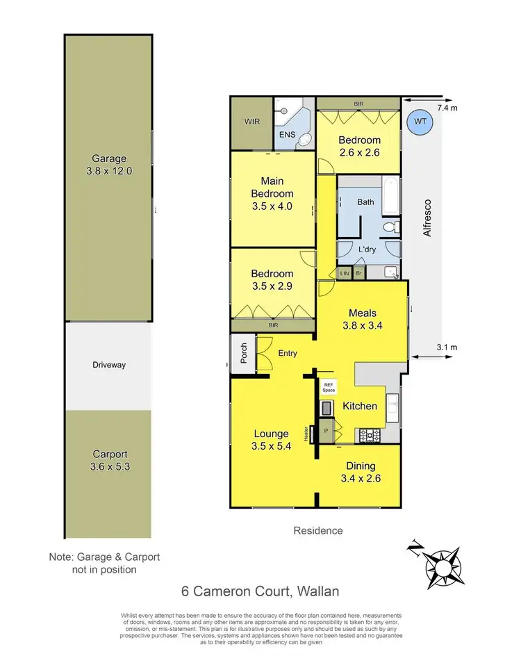 Floorplan of Homely house listing, 6 Cameron Court, Wallan VIC 3756