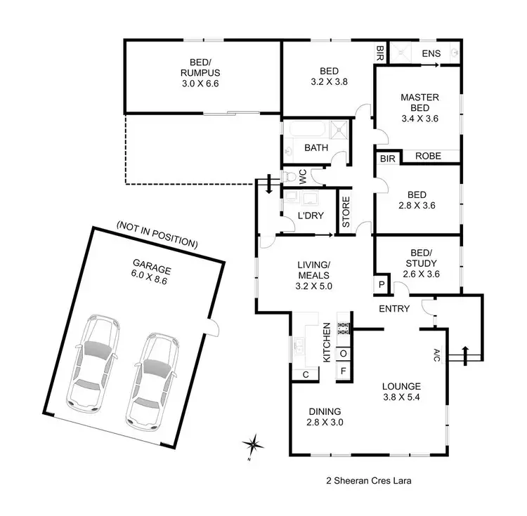 Floorplan of Homely house listing, 2 Sheeran Crescent, Lara VIC 3212