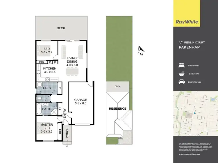 Floorplan of Homely unit listing, 4/11 Renlik Court, Pakenham VIC 3810
