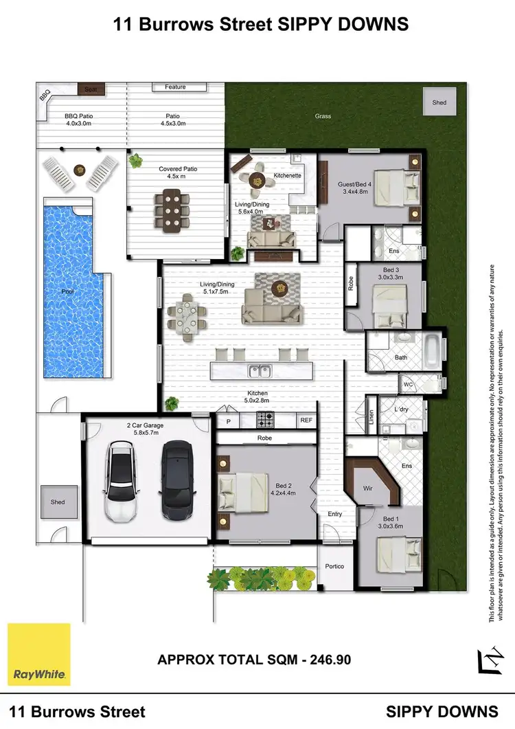 Floorplan of Homely house listing, 11 Burrows Street, Sippy Downs QLD 4556