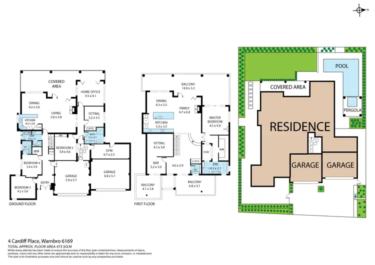 Floorplan of Homely house listing, 4 Cardiff Place, Warnbro WA 6169