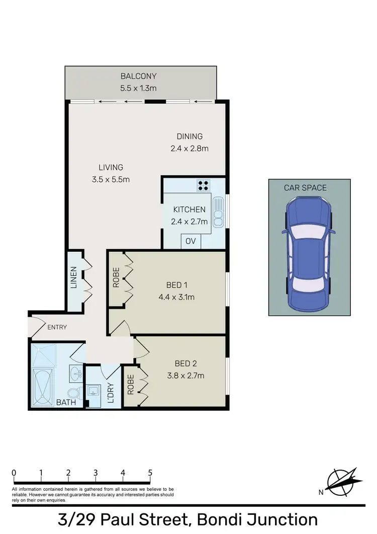 Floorplan of Homely apartment listing, 3/29-31 Paul Street, Bondi Junction NSW 2022