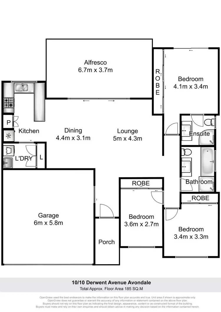 Floorplan of Homely house listing, 10/10 Derwent Avenue, Avondale NSW 2530