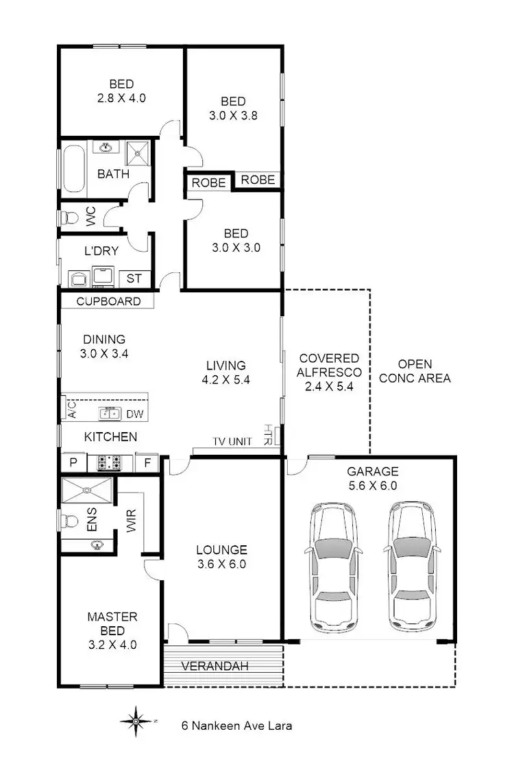 Floorplan of Homely house listing, 6 Nankeen Avenue, Lara VIC 3212