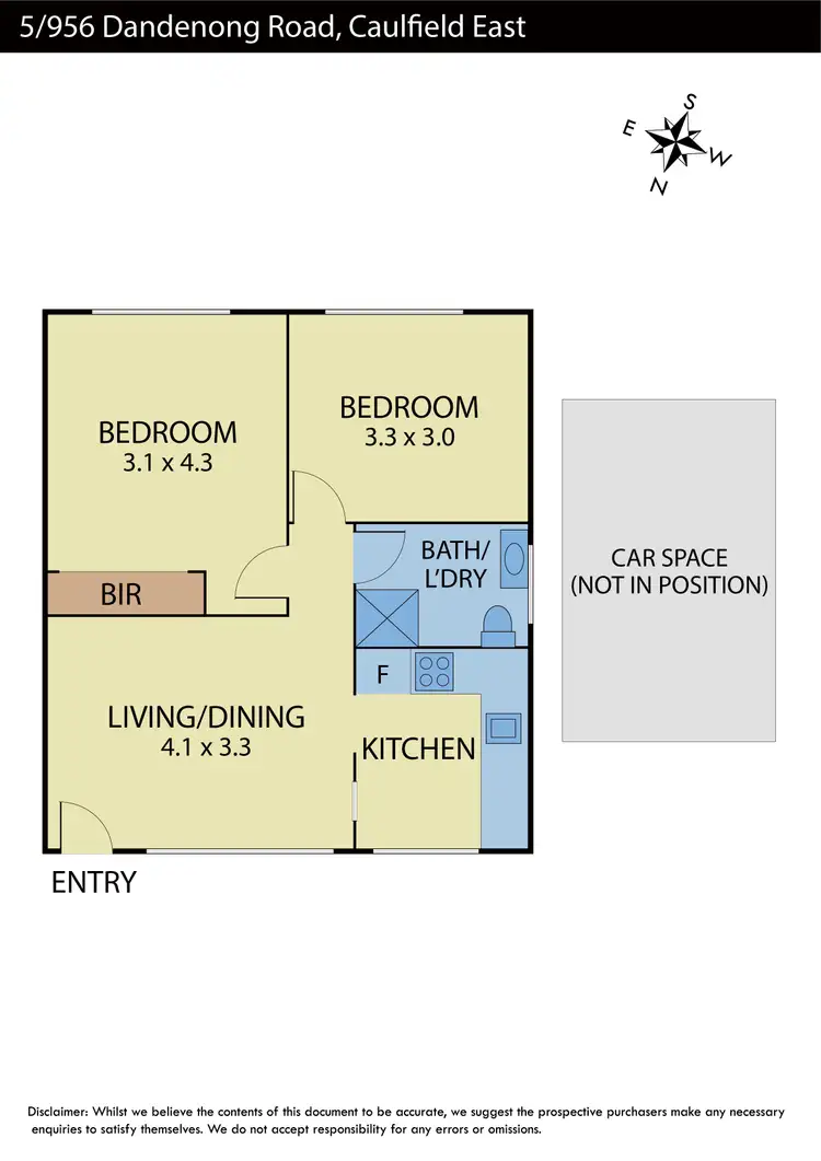 Floorplan of Homely apartment listing, 5/956 Dandenong Road, Caulfield East VIC 3145