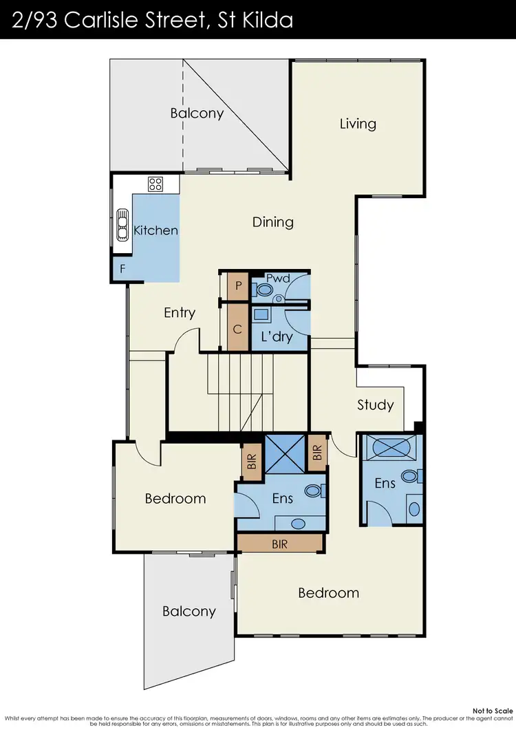 Floorplan of Homely apartment listing, 2/93 Carlisle Street, St Kilda VIC 3182