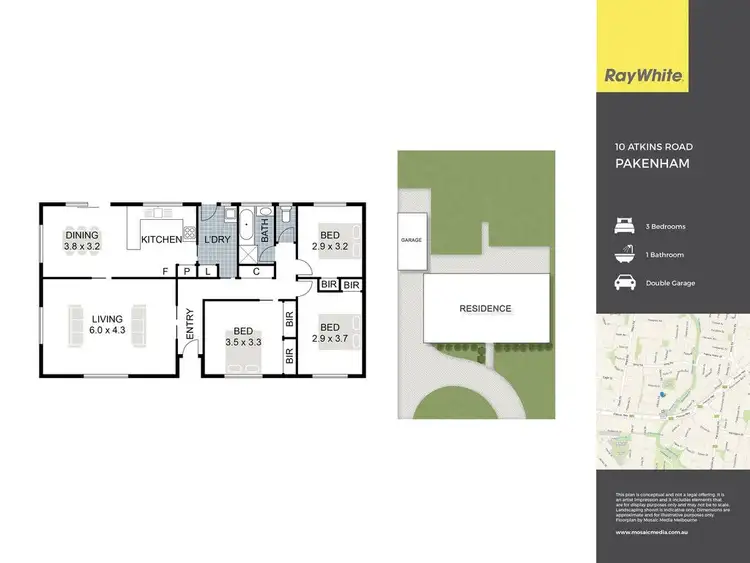 Floorplan of Homely house listing, 10 Atkins Road, Pakenham VIC 3810
