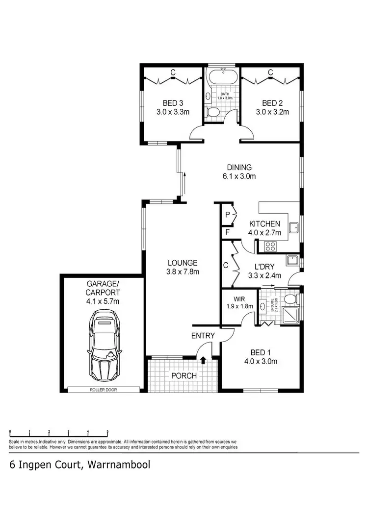 Floorplan of Homely house listing, 6 Ingpen Court, Warrnambool VIC 3280