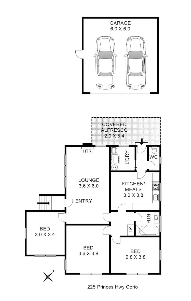 Floorplan of Homely house listing, 225 Princes Highway, Corio VIC 3214