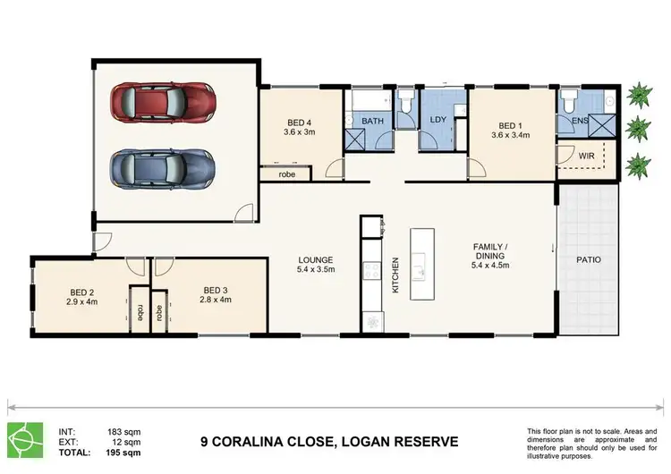 Floorplan of Homely house listing, 9 Coralina Crescent, Logan Reserve QLD 4133
