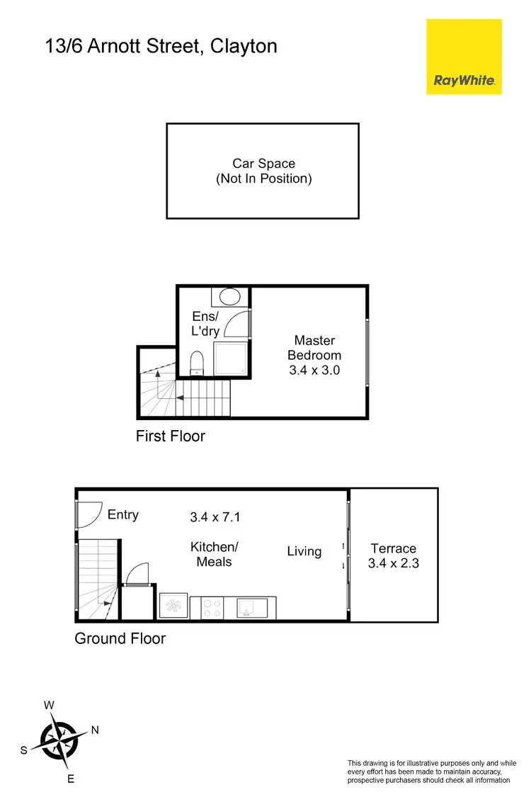 Floorplan of Homely apartment listing, 13/6 Arnott Street, Clayton VIC 3168