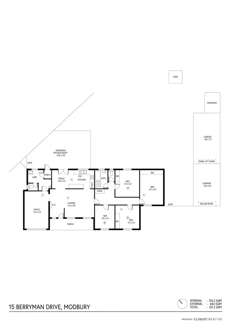 Floorplan of Homely house listing, 15 Berryman Drive, Modbury SA 5092