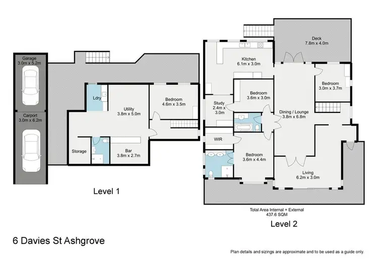 Floorplan of Homely house listing, 6 Davies Road, Ashgrove QLD 4060
