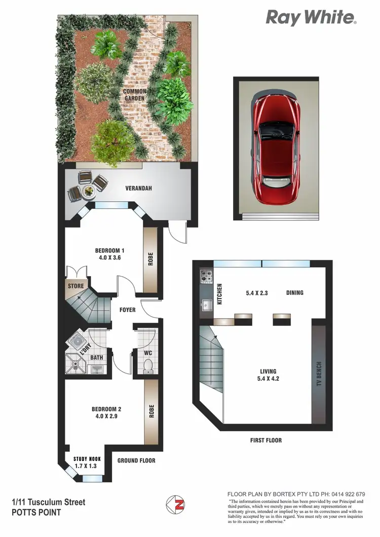 Floorplan of Homely apartment listing, 1/11 Tusculum Street, Potts Point NSW 2011