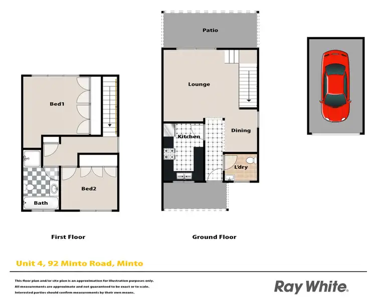 Floorplan of Homely townhouse listing, 4/92 Minto Road, Minto NSW 2566
