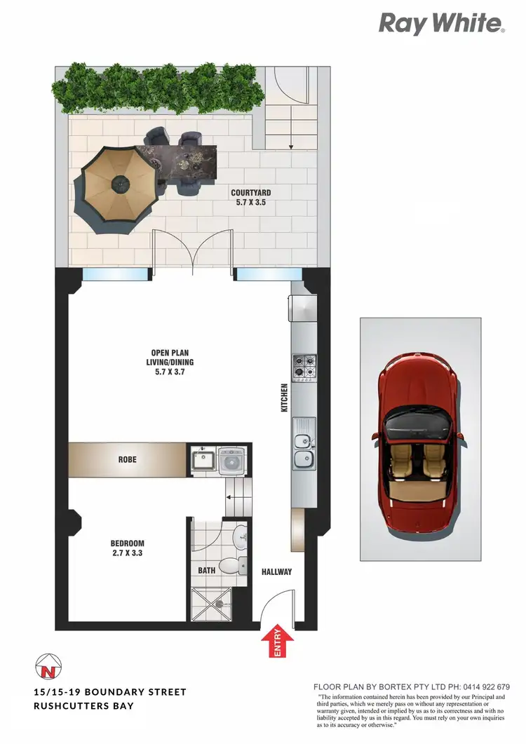 Floorplan of Homely apartment listing, 15/15-19 Boundary Street, Rushcutters Bay NSW 2011