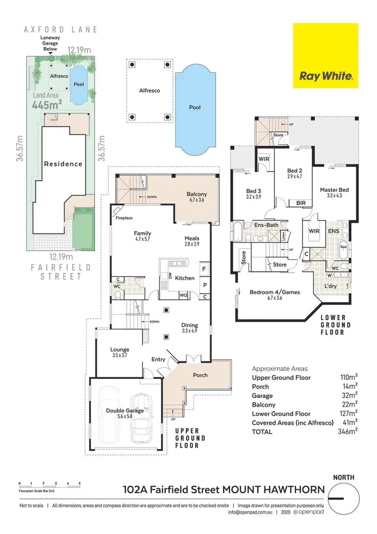 Floorplan of Homely house listing, 102A Fairfield Street, Mount Hawthorn WA 6016