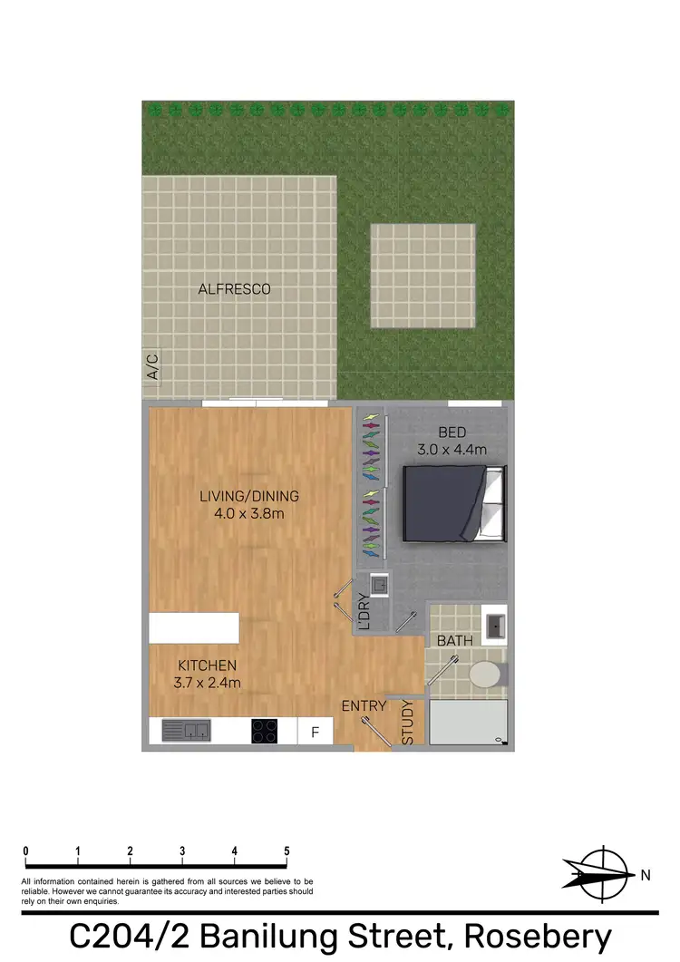 Floorplan of Homely apartment listing, C204/2 Banilung Street, Rosebery NSW 2018