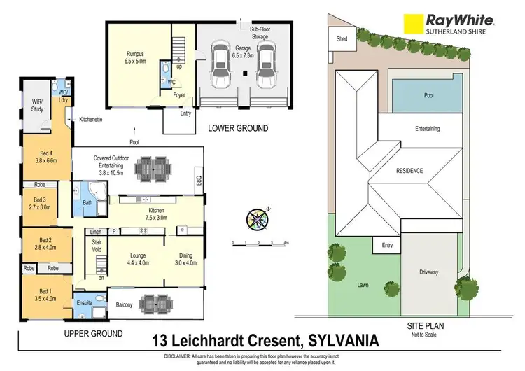 Floorplan of Homely house listing, 13 Leichhardt Crescent, Sylvania NSW 2224