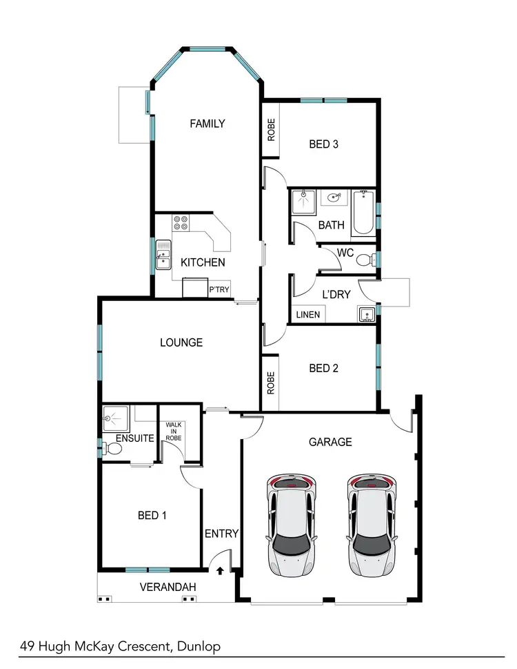 Floorplan of Homely house listing, 49 Hugh McKay Crescent, Dunlop ACT 2615