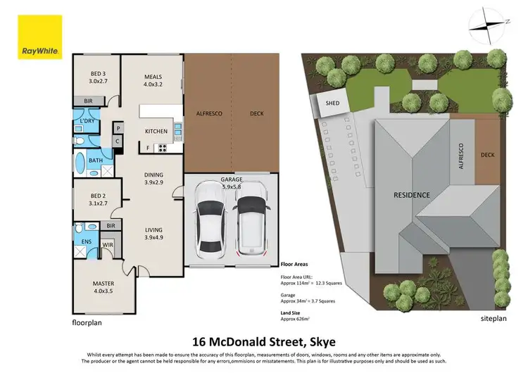 Floorplan of Homely house listing, 16 McDonald Street, Skye VIC 3977