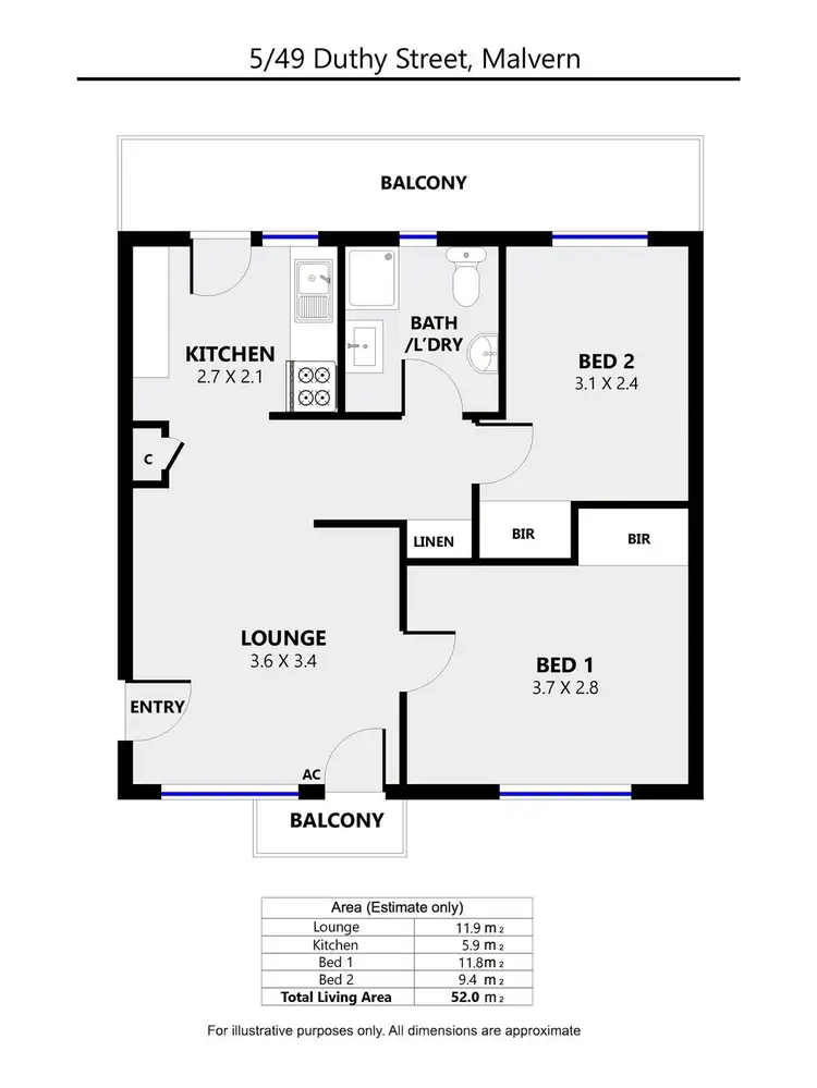 Floorplan of Homely unit listing, 5/49 Duthy Street, Malvern SA 5061