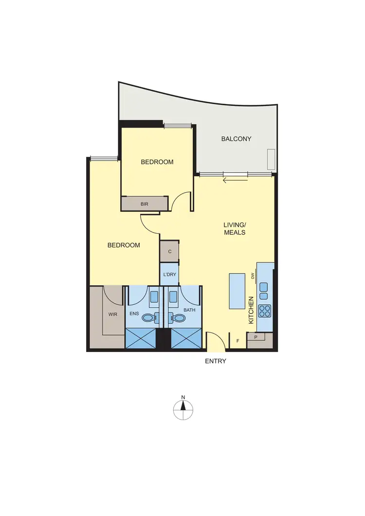 Floorplan of Homely apartment listing, 203/191 High Street, Preston VIC 3072